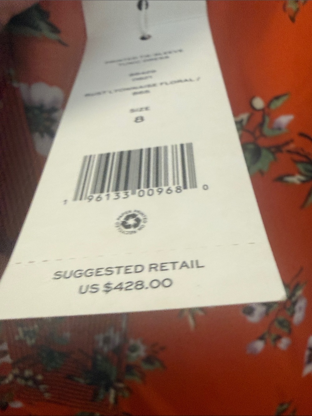 Tory Burch  Orange printed tie- Sleeve tunic dress ( no including the self-belt🦋 - Picture 7 of 8